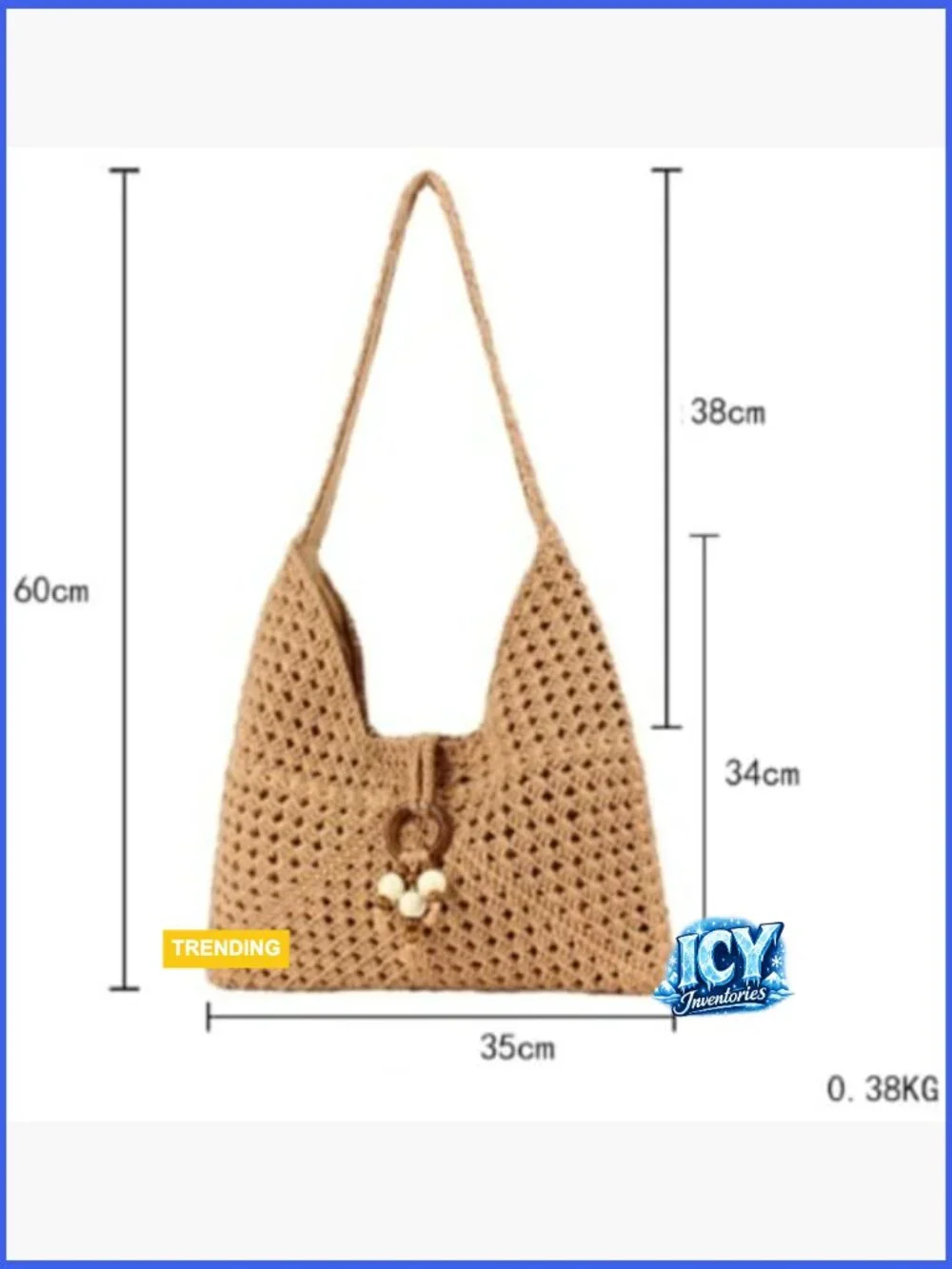 Straw Slouchy Hobo Bag Handwoven Satchel Purse Beach Tote Travel Casual